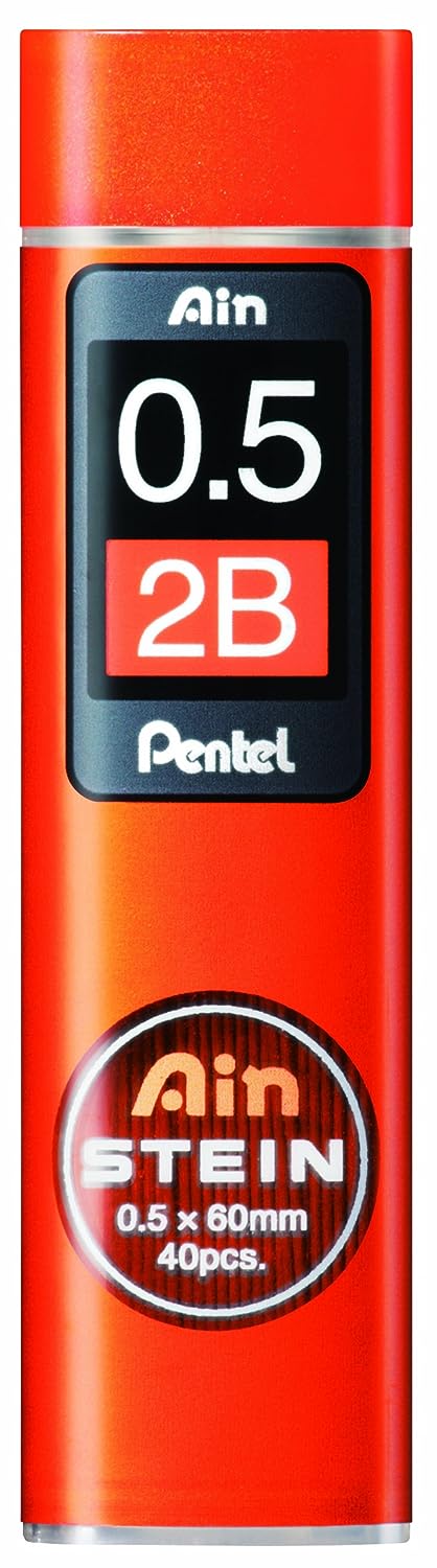 Pentel C275-2B 0.5mm Ain Stein Mechanical Pencil Lead - Pack of 40