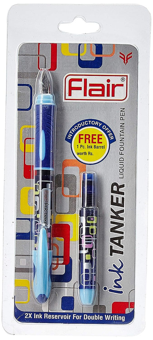 Flair Ink Tanker Liquid Ink Fountain Pen Blister Pack