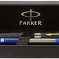 Parker Aster Gold Trim Roller Ball Pen | Body Color - Black | Ink Color - Blue