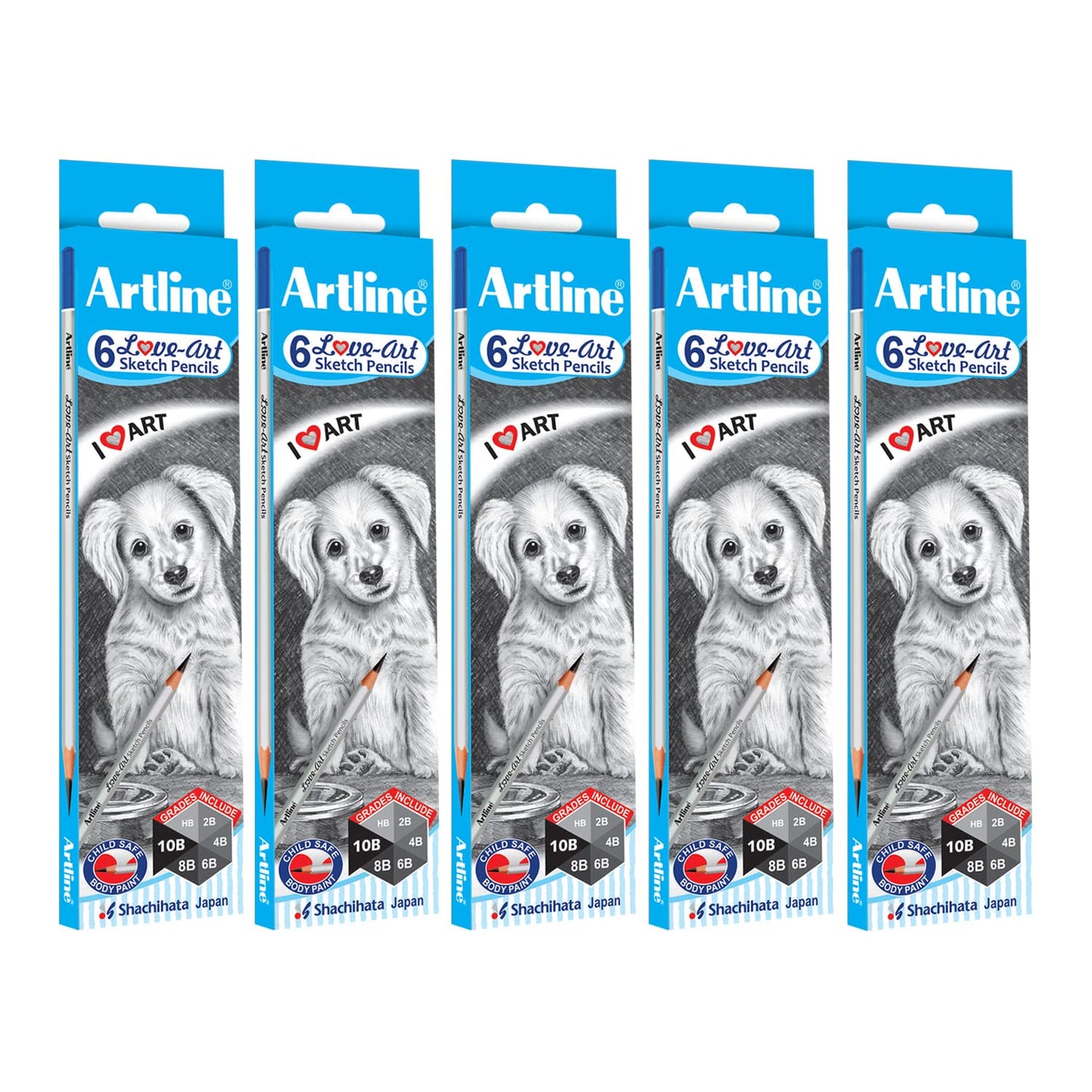 Artline Love Art Ultra Dark  Sketch Pencil Set