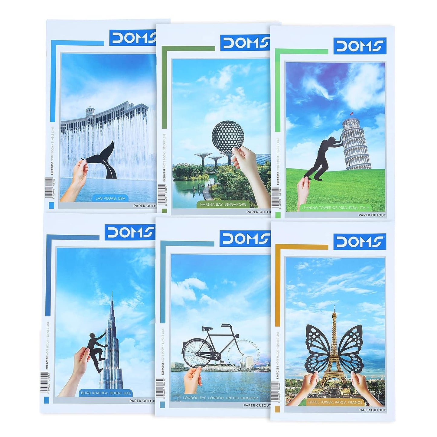Doms Paper Cutouts Series Notebook - Single Line