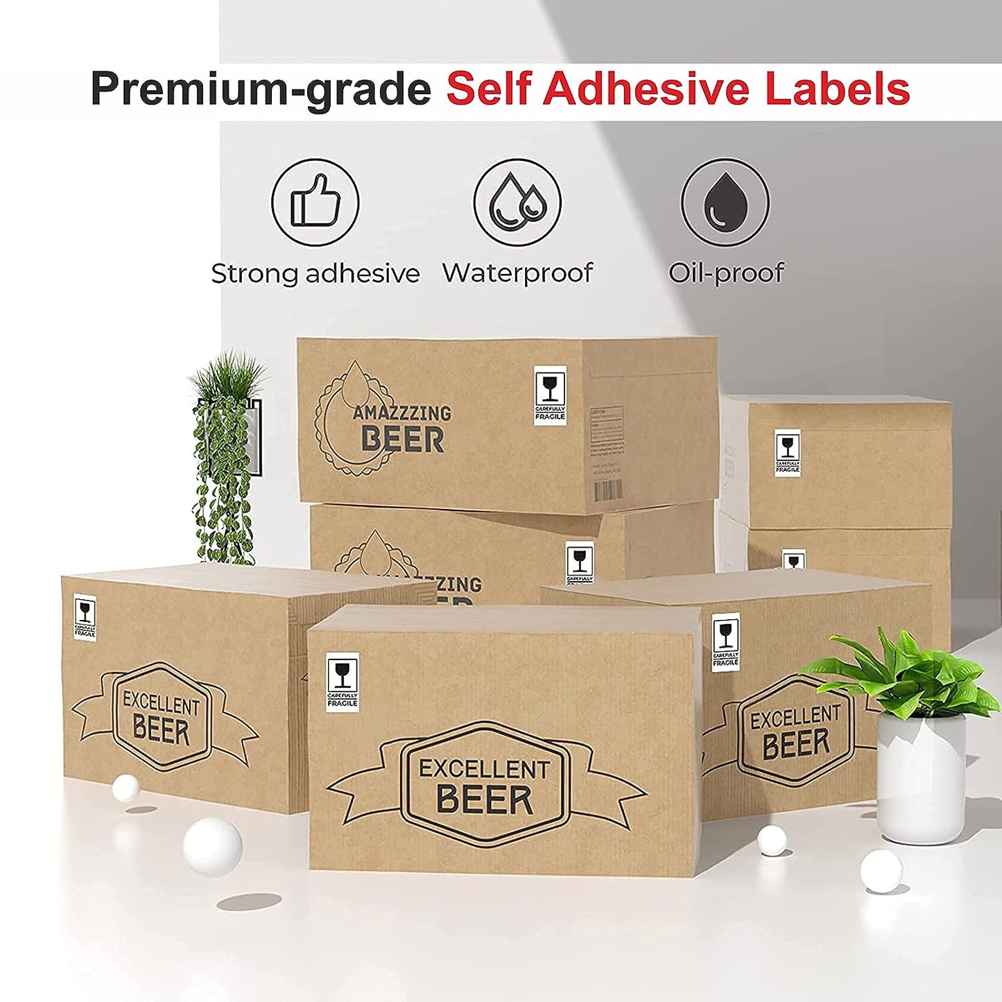 Oddy A4 Self Adhesive Paper Label Stickers for Laser & Inkjet Printers - 8 Labels per Sheet - Pack of 100 Sheets, for Shipping, Address, Folders, Industrial use