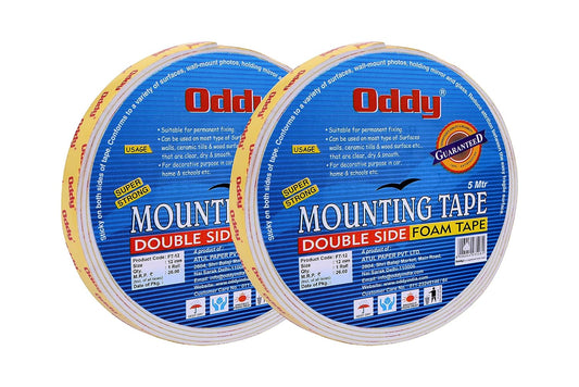 Oddy Mounting Foam Tape on 3" Core ID (Set of 1 Dozen)