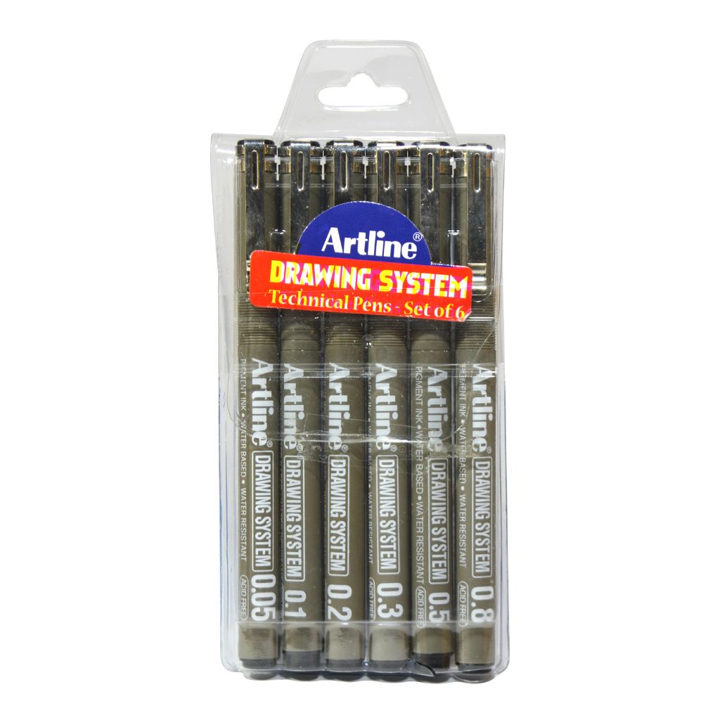 Artline Drawing System Pen - Assorted Pack Of 6