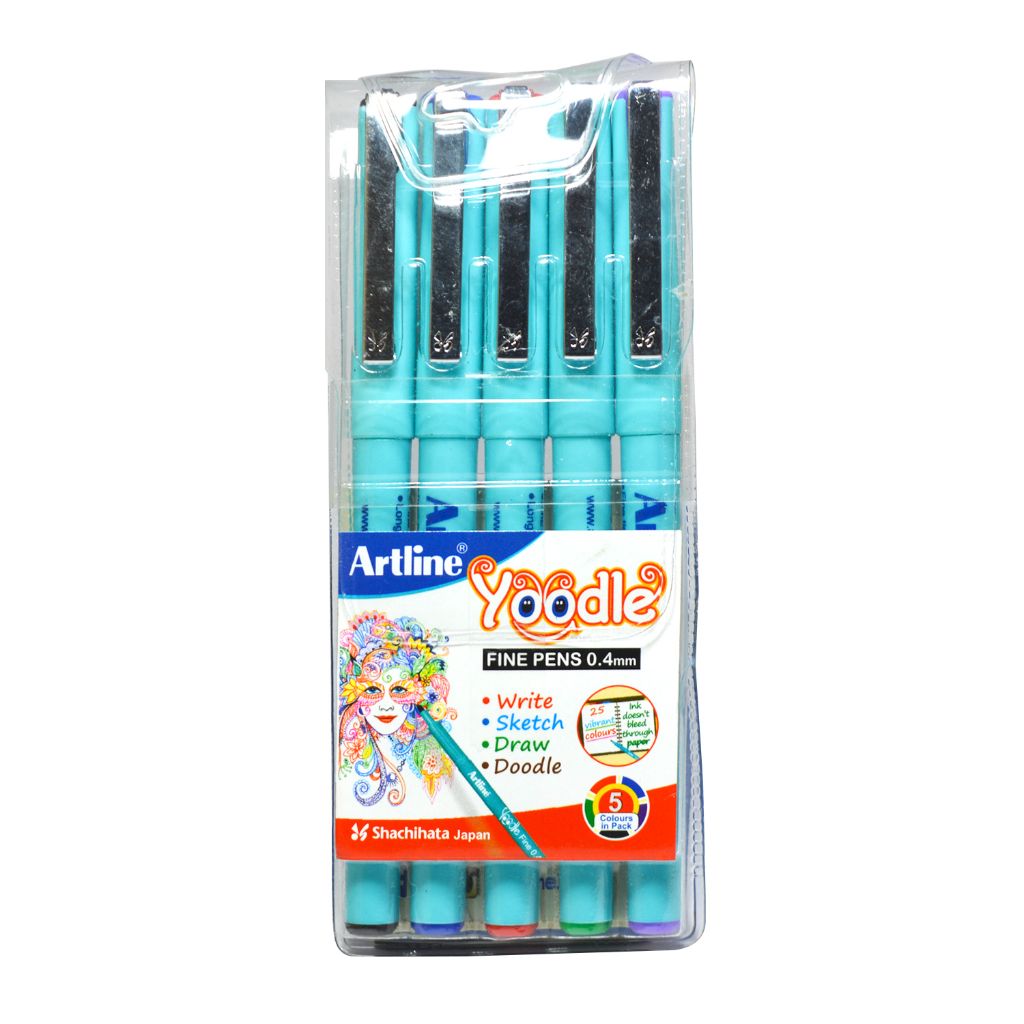 Artline Yoodle Fine Pen Assorted Pack Of 5