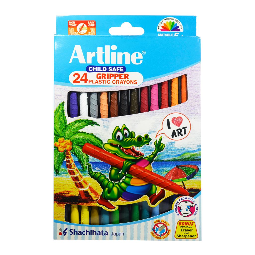 Artline Gripped Plastic Crayons