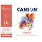 Canson Acrylic 32X41Cm Natural White 400 Gsm Painting Paper- Long Side Glued (Pad Of 50 Sheets)