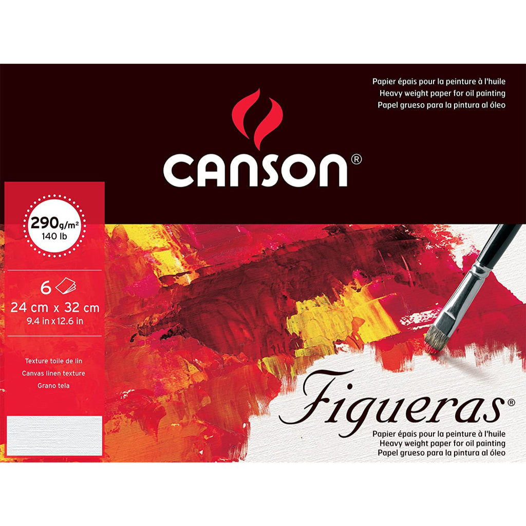 Canson Fine Arts Folder 24 X 32 Cm Natural White Canvas Grain 290 Gsm Figueras Drawing Paper (6 Sheets)