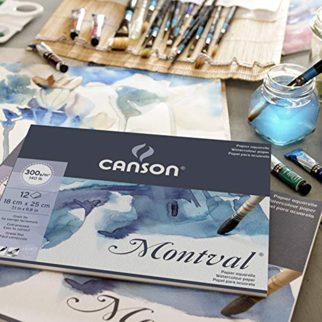 Canson Montval 300 Gsm A4 Pack Of 10 Fine Grain Sheets