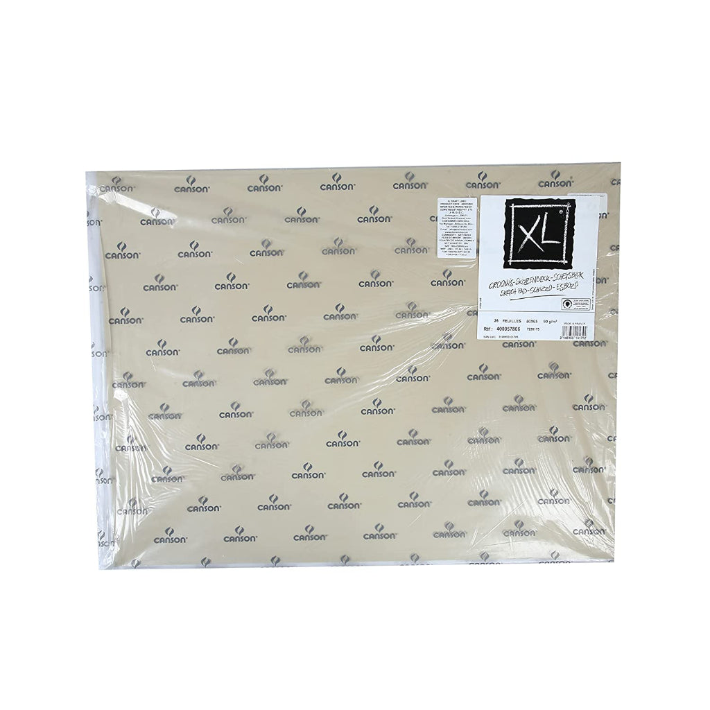 Canson Xl Kraft 90 Gsm Laid 50 X 65 Cm Paper Sheets(White- 25 Sheets) –