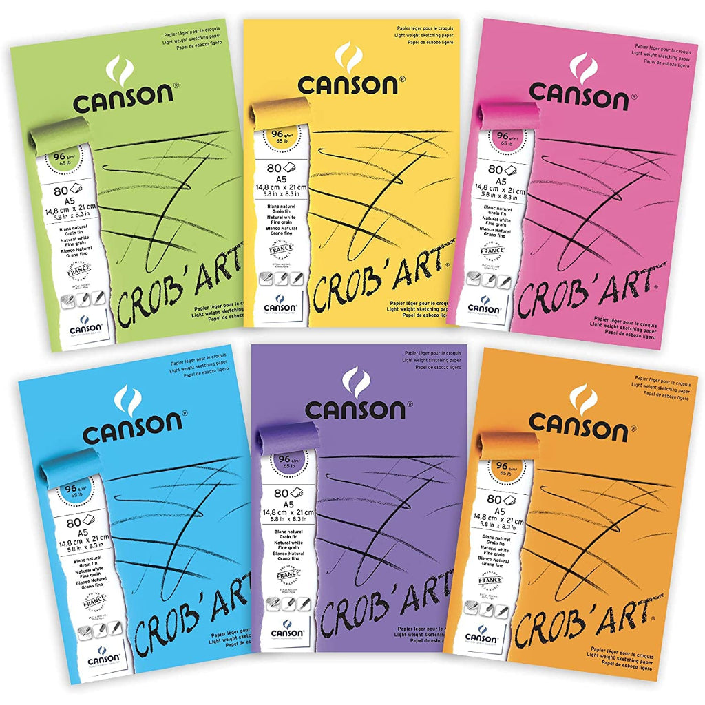 Canson Crob'Art 96 Gsm Light Grain A3 Paper Pad(White- 80 Sheets)