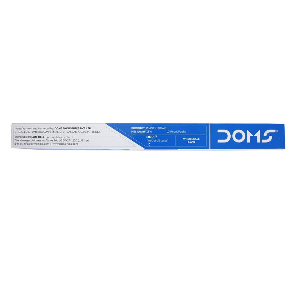 Doms Zoom 30Cm Superior Quality Transparent Broad Scale (Pack Of 10)
