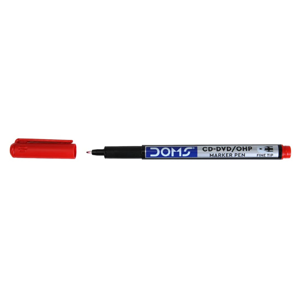 Doms Cd-Dvd/Ohp Marker Pen - Red