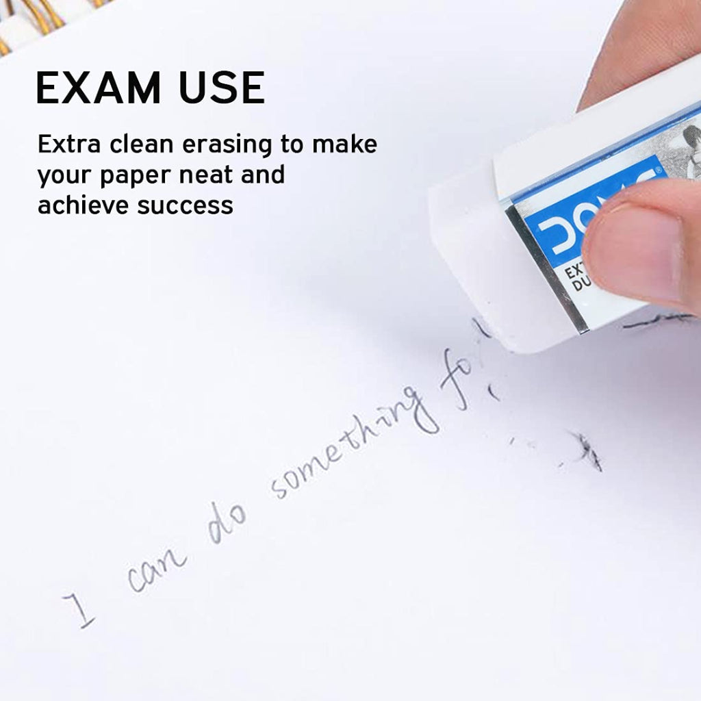 Doms Non-Toxic Dust Free Extra Long Eraser Blister Pack