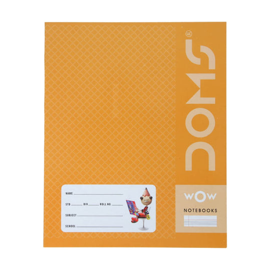 Doms Brown Cover Notebook - Single Line