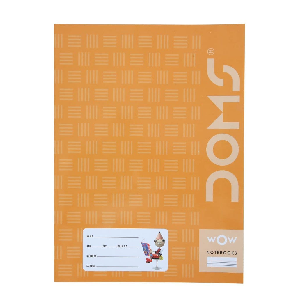 Doms Brown Cover Notebook | A5 | Single Line | 57Gsm | 76 Pages | 18 X 24 Cm | Pack Of 1 | For School- College And Office Use