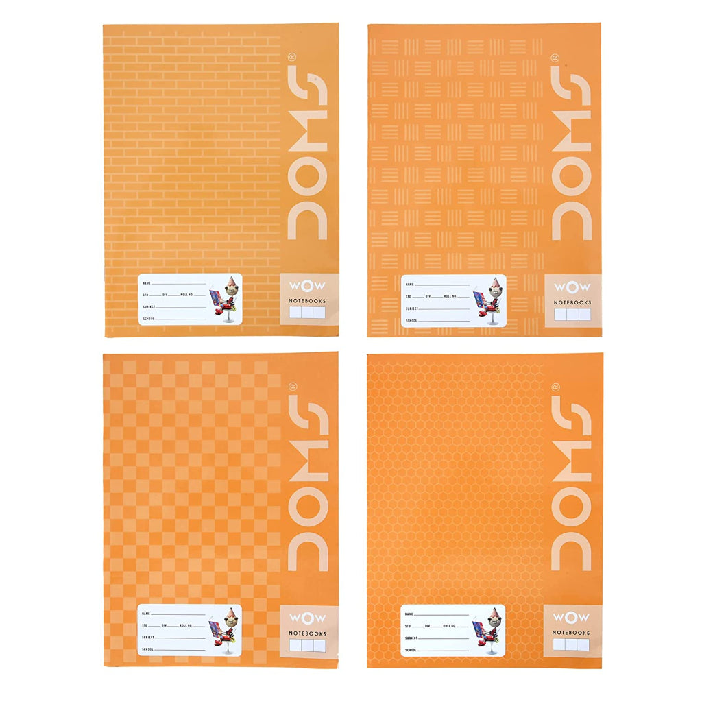 Doms Brown Cover Notebook | Small Square 9Mm | 57Gsm | 172 Pages | 18 X 24 Cm | Pack Of 1 | For School- College And Office Use