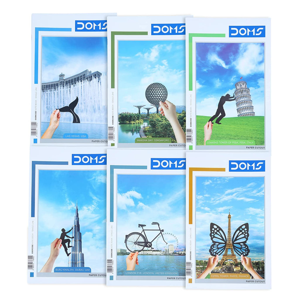 Doms Paper Cutouts Series Notebook - Single Line