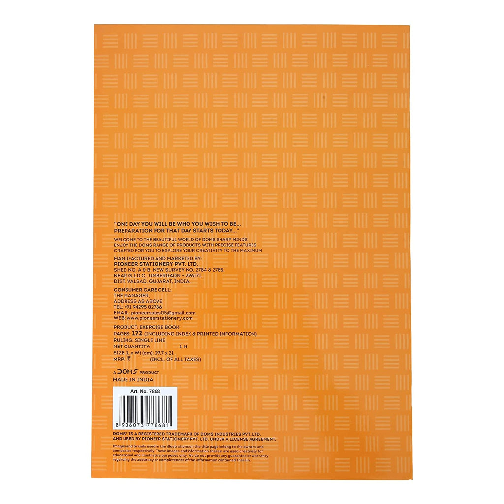 Doms Brown Series Notebook - A4 - Single Line