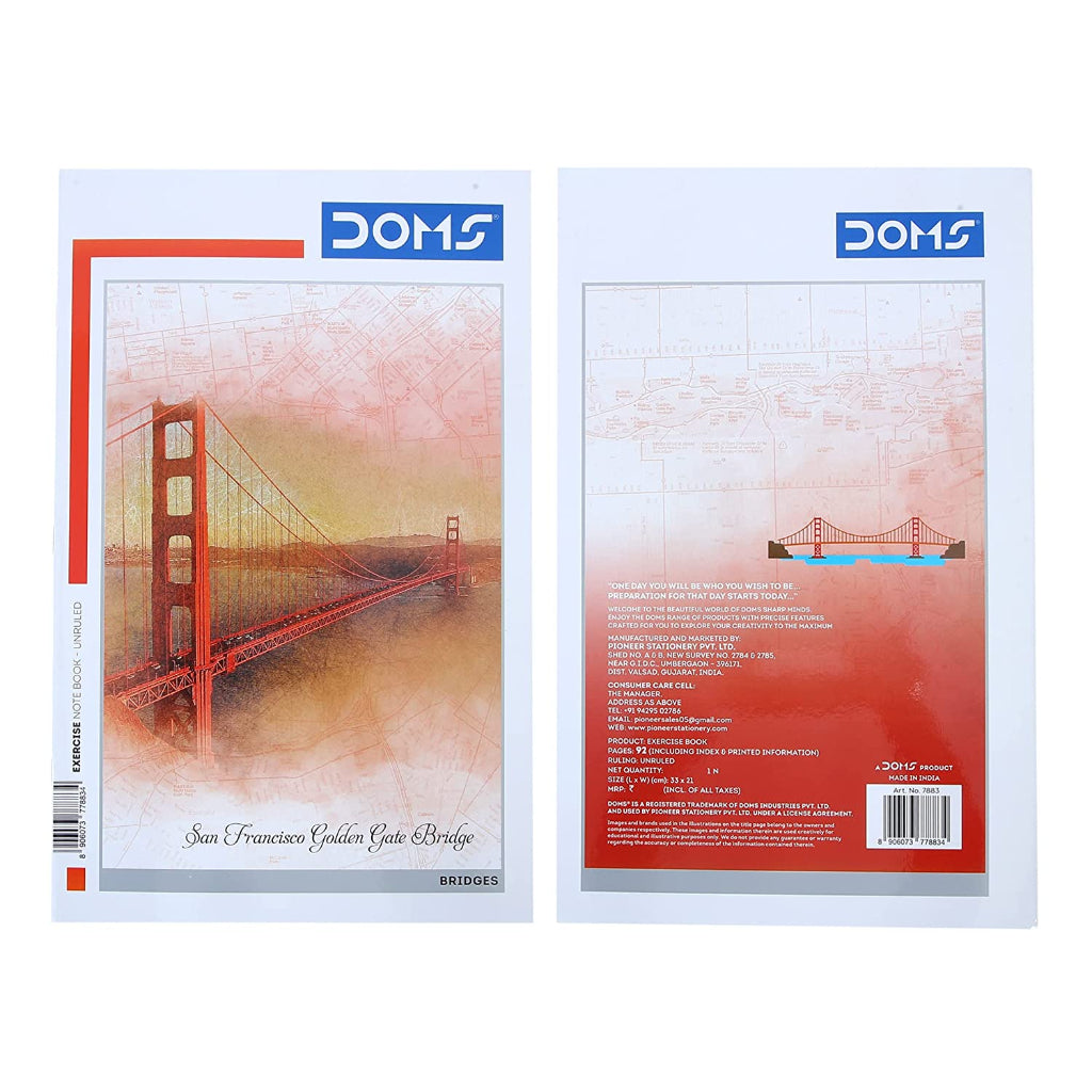 Doms  Bridges Series Notebook - Unruled