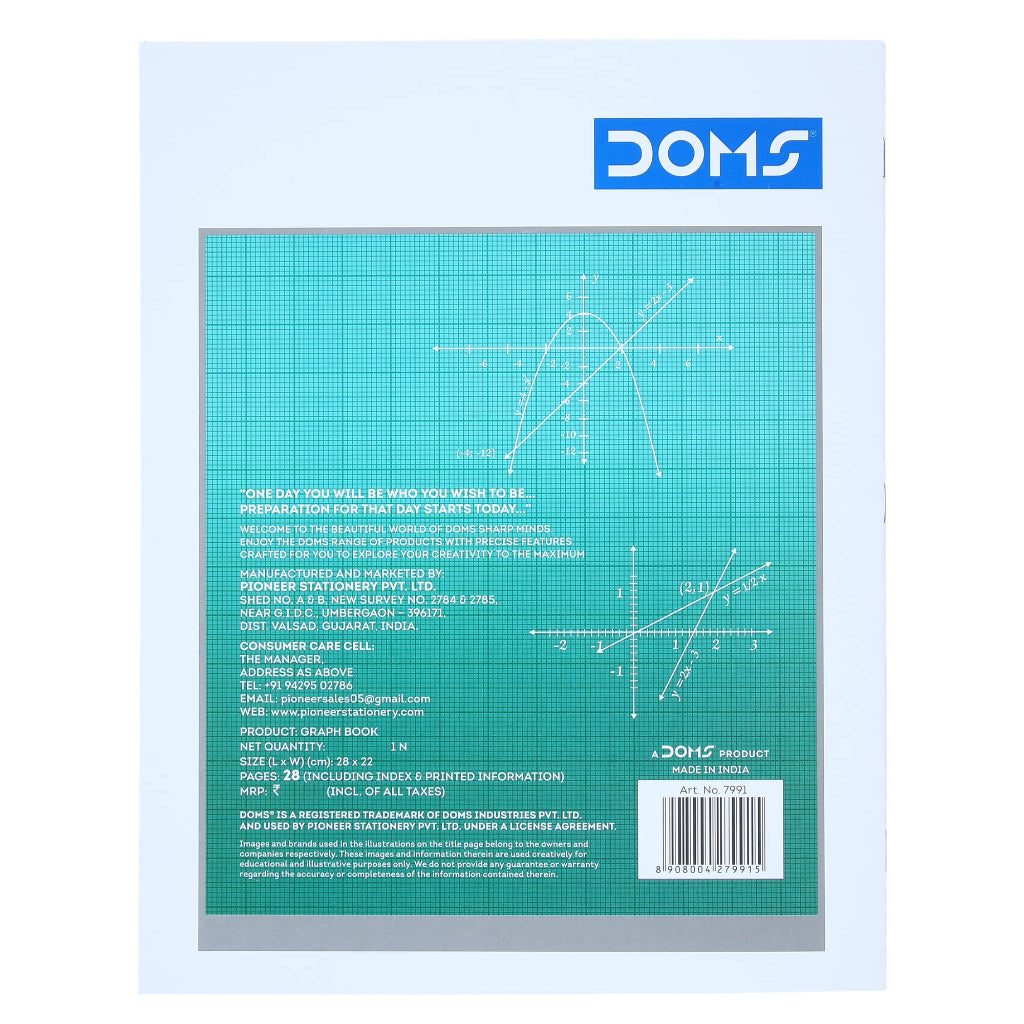 Doms Graph Book - Graphical Square- One Side Ruled