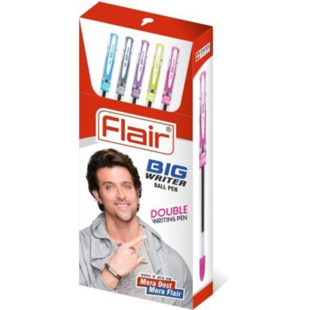 Flair Big Writer Ball Pen 10 Pcs Box Set - Blue Ink