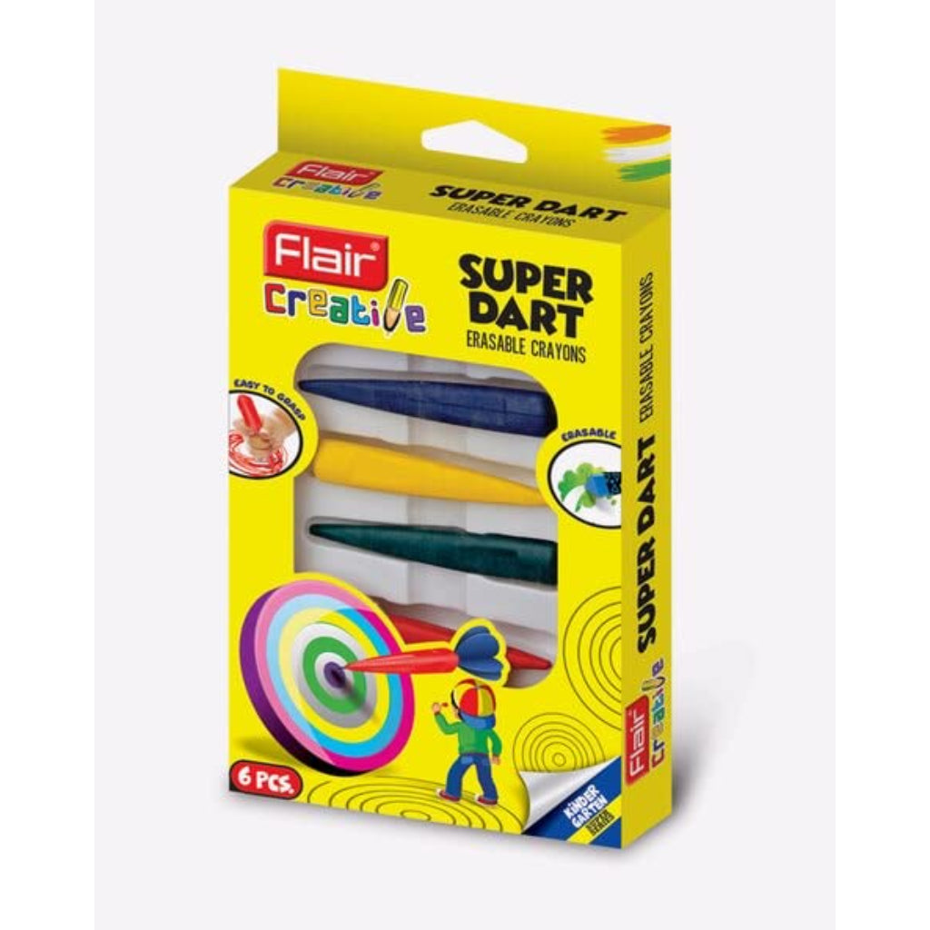 Flair Creative Erasable Super Dart Crayon 6N