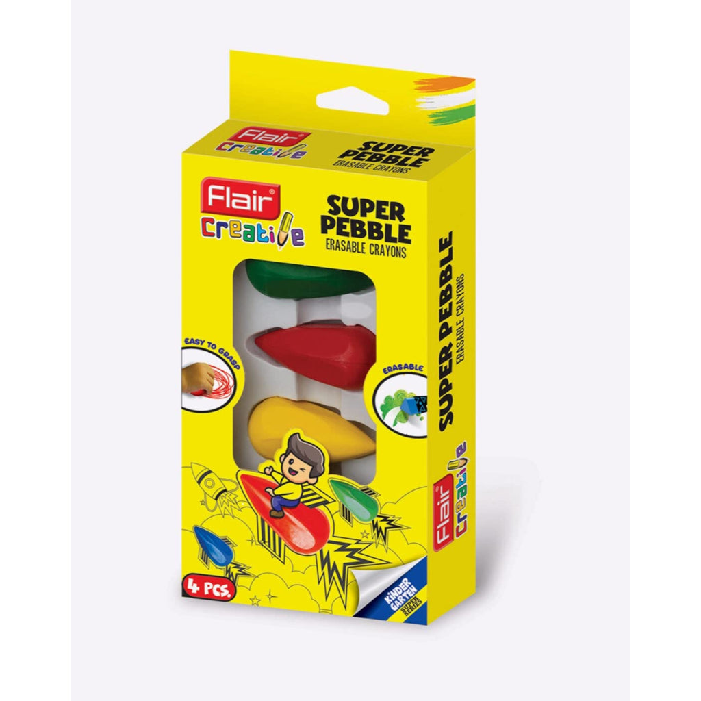 Flair Creative Erasable Super Pebble Crayons 4N