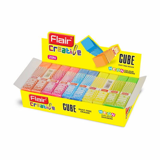 Flair Cube Eraser 20 Pcs Box Mt