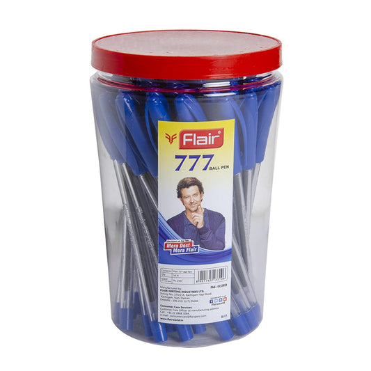 Flair 777 Ball Pen 50 Pcs Jar Set Blue