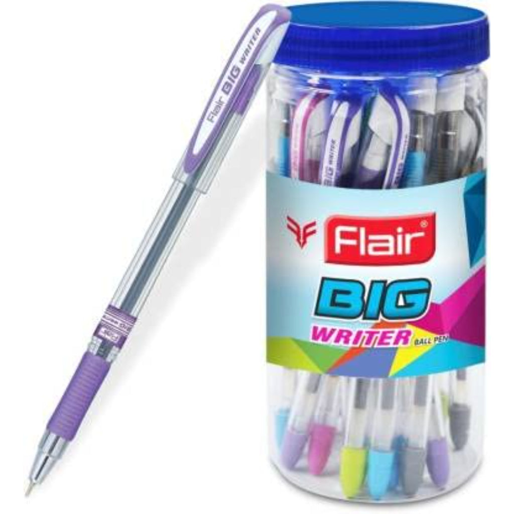 Flair Big Writer Ball Pen 25 Pcs Jar Set Blue