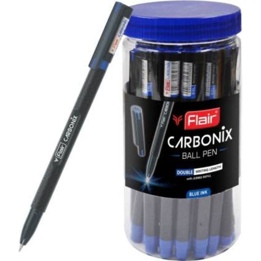 Flair Carbonix Ball Pen 25 Pcs Jar Set Blue