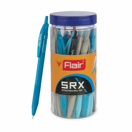 Flair Srx Ball Pen 25 Pcs Jar Set Blue