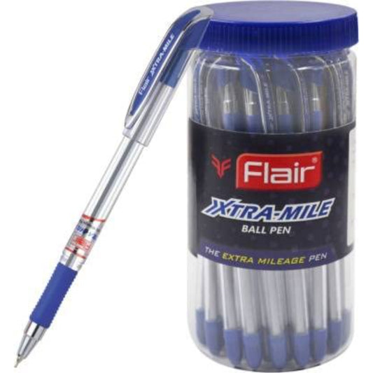 Flair Xtra Mile Ball Pen 25 Pcs Jar Set Blue