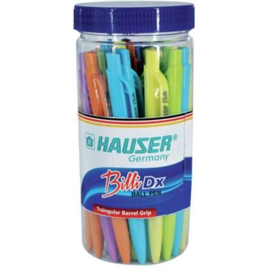 Hauser Billi 0.5mm Ball Pen Jar Pack - Blue Ink