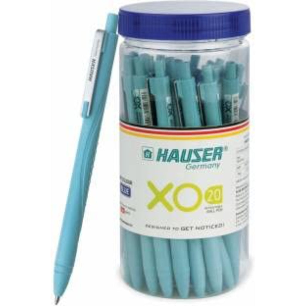 Hauser XO 20 0.7mm Retractable Ball Pen - Blue Ink, Pack of 25