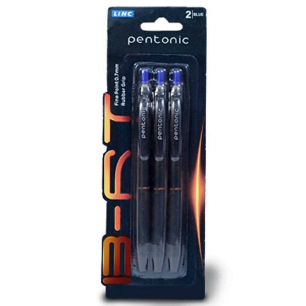 Linc Pentonic B-Rt Ball Point Pen Blister Pack (0.7 Mm, Blue Ink, Pack Of 3)