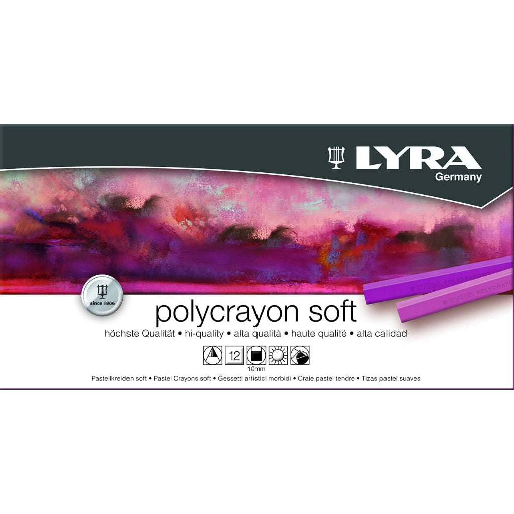 Lyra Polycrayons Square Pastel Crayon Set - Assorted