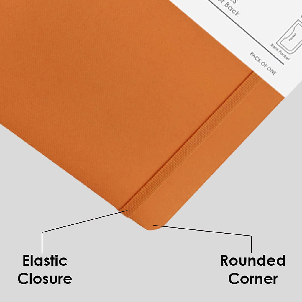 Mypaperclip Executive Series Notebook, A5 (148X 210Mm, 5.83 X 8.27 In.) Plain, Esx192A5-P Orange