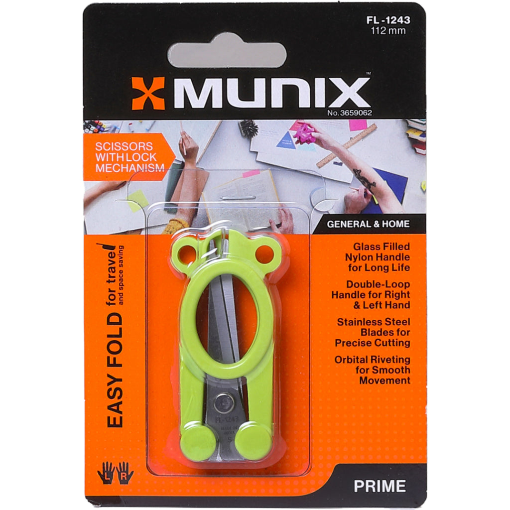 Munix FL-1243 112 mm / 4.5"Stainless Steel Foldable Scissors
