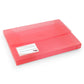 Ondesk Essentials Document Case File | Durable Plastic Document File Storage Bag | Folder For A4 Size Documents | Red, Pack Of 1