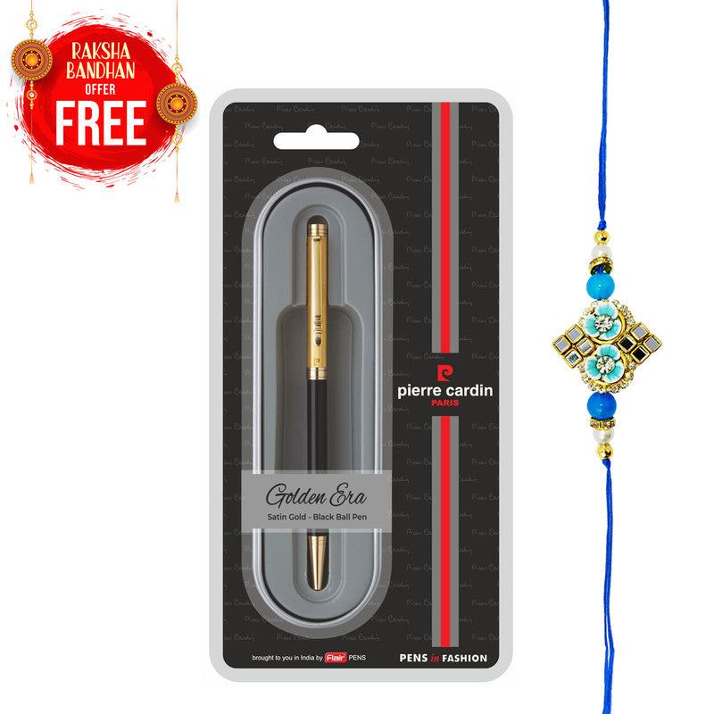 Golden Era Ball Pen | Pen for Gifting | Ideal Rakhi Gift For Brother & Sister Pens Rakshabandhan Gifts | Rakhi Pen Gift Set | Color & Design May Vary