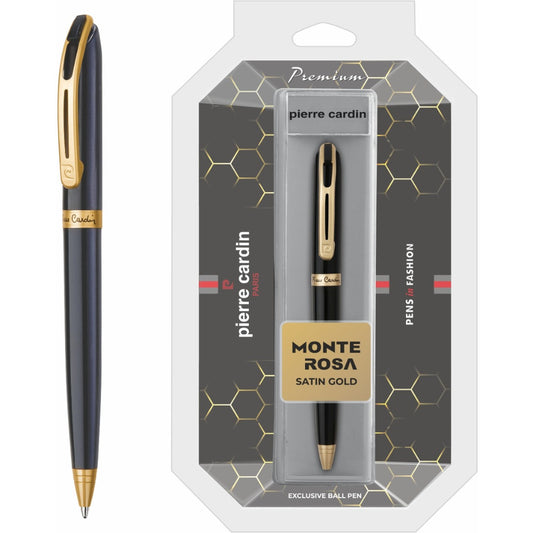 Pierre Cardin Monte Rosa Satin Gold Exclusive Ball Pen  - Blue, Pack Of 1