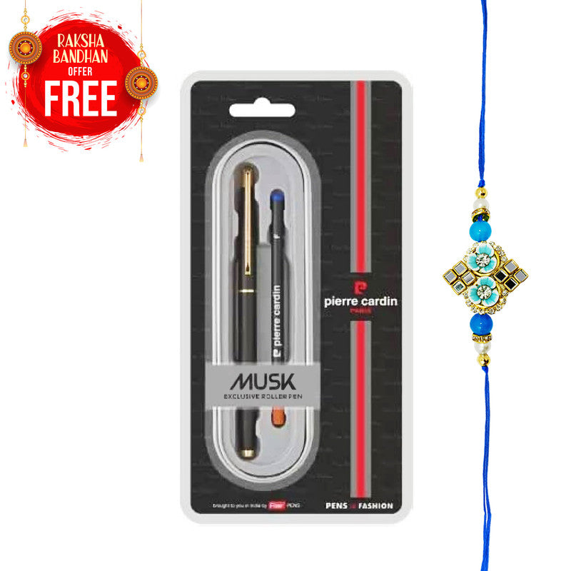 Musk Roller Pen | Pen for Gifting | Ideal Rakhi Gift For Brother & Sister Pens Rakshabandhan Gifts | Rakhi Pen Gift Set | Color & Design May Vary