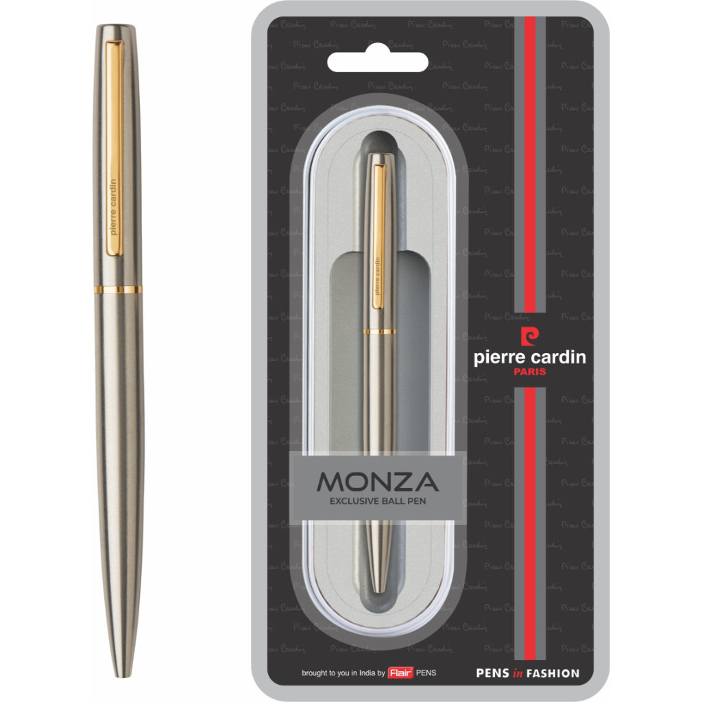 Pierre Cardin Monza Copper & Nickle Finish Exclusive Ball Pen  - Blue, Pack Of 1