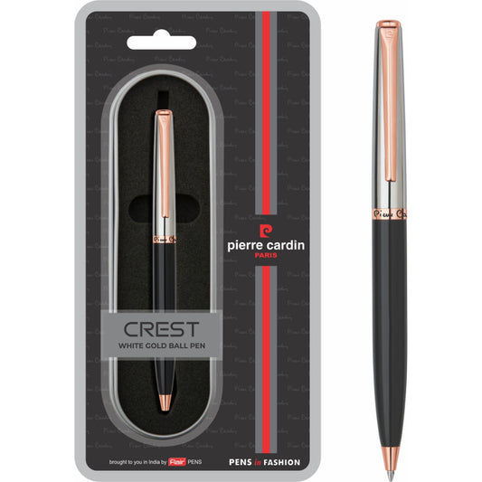 Pierre Cardin Crest Gold Finish Exclusive Ball Pen  - Blue, Pack Of 1