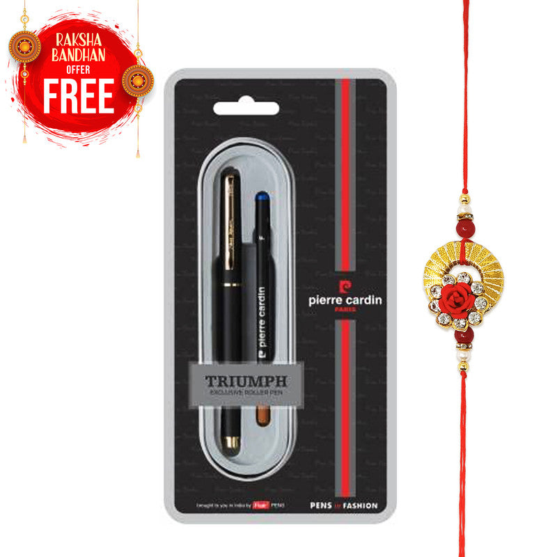 Pierre Cardin Triumph Exclusive Roller Ball Pen Blister Pack | Pen for Gifting | Ideal Rakhi Gift For Brother & Sister Pens Rakshabandhan Gifts | Rakhi Pen Gift Set | Color & Design May Vary