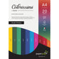 Paper Pep Colorissimi Card Stock 220Gsm A4 Bright Shades Assorted Pack Of 20 Sheets