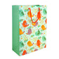 Paperpep Green Birds Print 10"X4.75"X13.75" Gift Paper Bag Pack Of 4 For Return Gifts, Presents, Weddings, Birthday, Holiday Presents, Celebrations