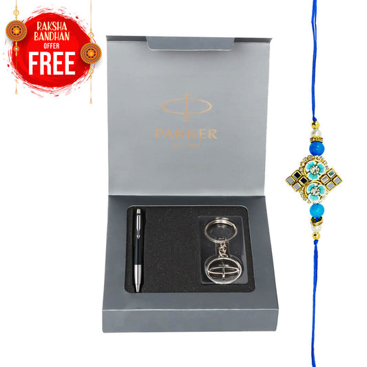 Parker Vector Standard Ball Pen With Free Keychain | Pen for Gifting | Ideal Rakhi Gift For Brother & Sister Pens Rakshabandhan Gifts | Rakhi Pen Gift Set | Color & Design May Vary